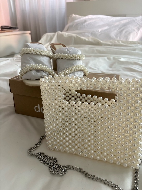 Dolce Vita Handbags - Dolce Vita Linzy Pearl Beaded Mini handbag - Cream